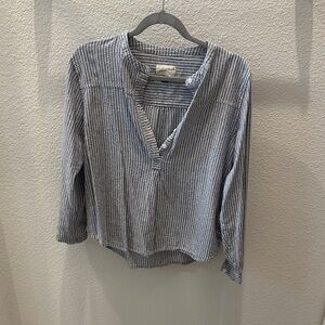 Universal Thread Blue Striped Button Down Shirt